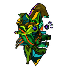 vector illustration of dragon