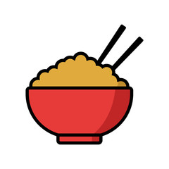 bowl - kitchen utensils - food icon vector design template