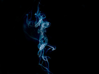smoke texture on black background.