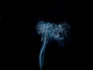 smoke texture on black background.