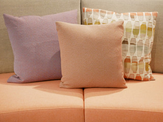 colorful sofa with cushions