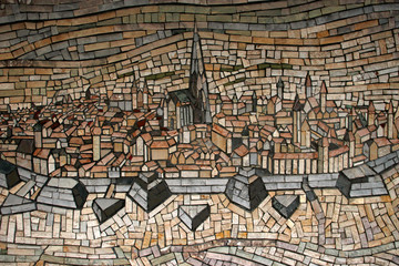 Mosaic of the city of Vienna, Austria