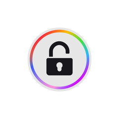 Open Lock -  Modern App Button