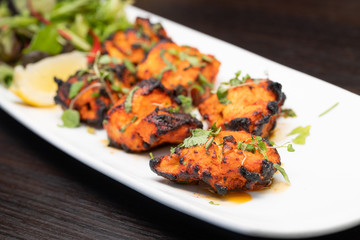 Indian food - Chicken Tikka with herbs