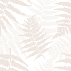 Vector abstract pattern with fern. Light background with leaves. Pattern for the fabric.