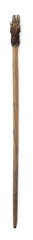 wooden stick for walking, magic staff isolated on white background