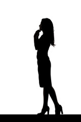 日本人女性のシルエッ