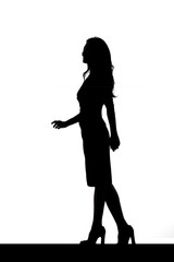 日本人女性のシルエッ