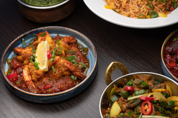 Fototapeta premium Indian food - Biryani with curries