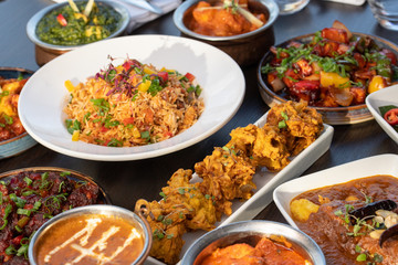 Indian Food with herbs and spices