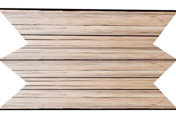 A collection of brown wooden shelves on a white background that separates the objects. There are Clipping Paths for the designs and decoration