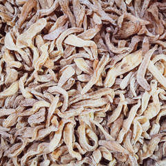Dried root vegetables as a background