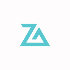 Initial letter az or za logo design template - 322996704