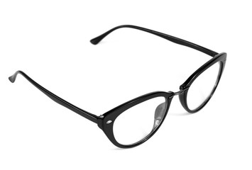 .female black glasses on a white background
