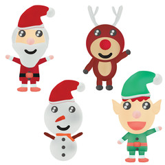 Christmas set art like plasticine