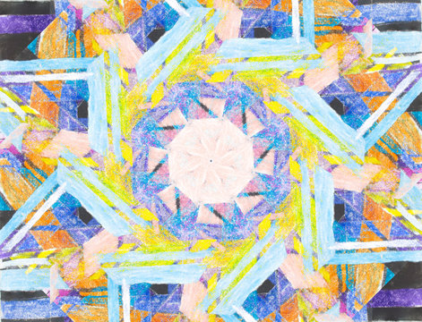 Abstract Colorful  Line mandara