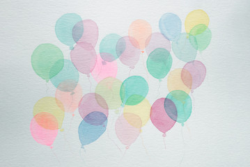 Palloncini colorati chiari e trasparenti isolati su sfondo bianco - obrazy, fototapety, plakaty