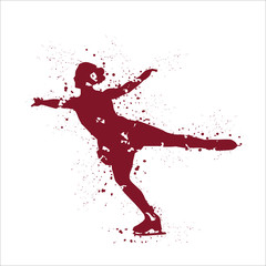 Patineuse-tâches rouges