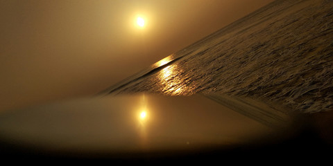BEAUTIFUL SUNSET VIEW REFLATE WATCH GLASS