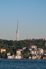 Fototapeta na wymiar Kucuk Camlica TV Radio Tower on the Asian side of Istanbul, Turkey