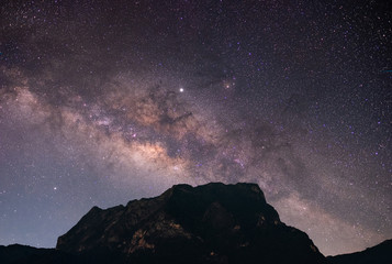 The stars and the milky way in the night sky are very beautiful.