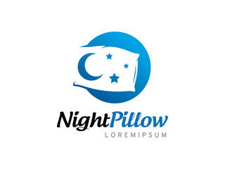 Obraz premium Pillow logo template design, icon, symbol