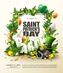 Fototapeta St. Patrick's Day party poster obraz