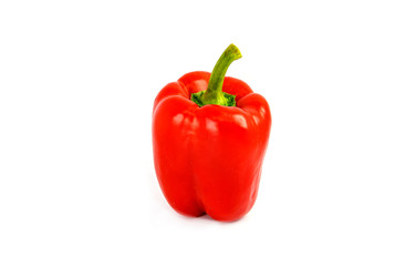 Red bell pepper isolated on a white background