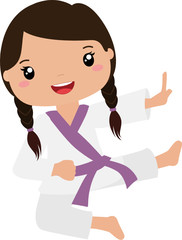 Karate Girl brown hair
