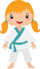 Karate Girl Blonde hair