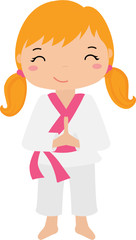 Karate Girl Blonde hair