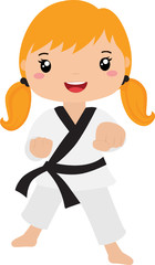 Karate Girl Blonde hair