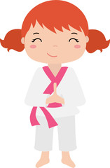 Karate Girl Red hair