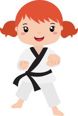 Karate Girl Red hair