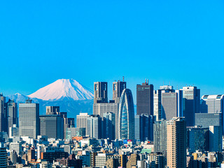 新宿と富士山