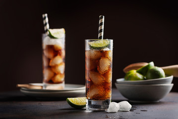 Alcoholic cocktail cuba libre