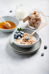 Breakfast with corn flakes