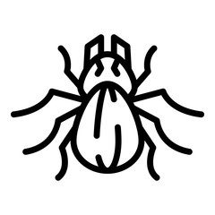 Bug icon. Outline bug vector icon for web design isolated on white background