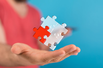Business solutions, success and strategy, learning concept. .