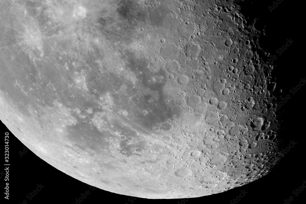Canvas Prints close-up of the moon surface. main objects and areas: clavius, longomontanus, schiller, wilhelm, tyc