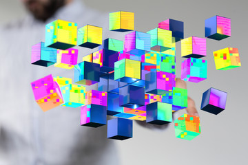 Cloud storage and Computing concept.