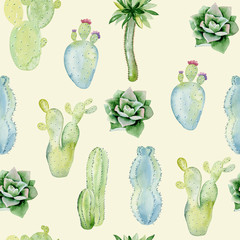 Cotton fabric Watercolor seamless pattern