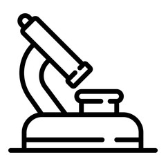 Herbal microscope icon. Outline herbal microscope vector icon for web design isolated on white background