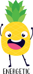 Fototapeta premium pineapple emoji energetic