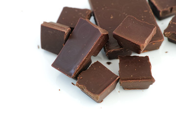 Broken dark chocolate. Dairy free and gluten free