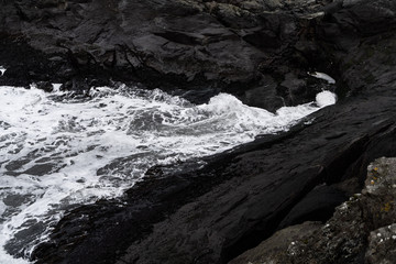 Black rock beach in Iceland