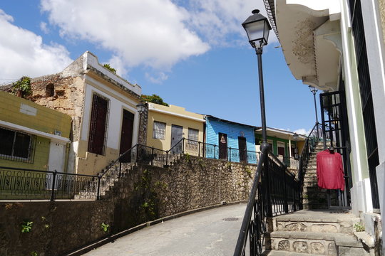 Treppen in der Calle Hostos in Santo Domingo