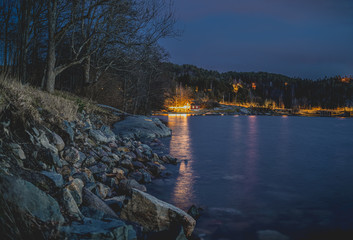 Fototapeta na wymiar Widok na Oslofjord z Fjordcamp 