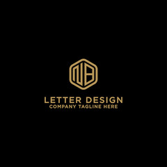 logo design inspiration for companies from the initial letters of the NB logo icon. -Vector