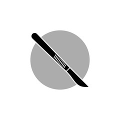 Scalpel icon isolated on white background. Medical sign